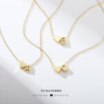 Turandoss Heart Initial Necklace for Women Teen Girls - 18K Gold Plated Letter A... - Image 7