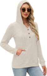 XMTOPYE Womens Sweaters Fashion Hoodies Long Sleeve Tops Casual Sweatshirts Fall... - Image 5