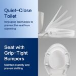 Bidet Seat for Elongated Toilet Seat Non-Electric Soft Close with Quick Release ... - Image 4