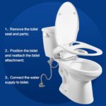 Bidet Seat for Elongated Toilet Seat Non-Electric Soft Close with Quick Release ... - Image 7