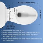 Bidet Seat for Elongated Toilet Seat Non-Electric Soft Close with Quick Release ... - Image 9