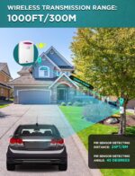 Driveway Alarm Wireless Outside, 1 BY ONE Motion Sensor Alarm 1000ft/300m Range ... - Image 5