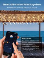 XMCOSY+ Outdoor String Lights, Smart Patio Lights 100Ft Dimmable Outdoor Lights ... - Image 3