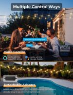 XMCOSY+ Outdoor String Lights, Smart Patio Lights 100Ft Dimmable Outdoor Lights ... - Image 4