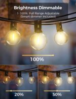 XMCOSY+ Outdoor String Lights, Smart Patio Lights 100Ft Dimmable Outdoor Lights ... - Image 5