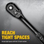 DEWALT Impact Socket Set with Ratchet, Metric/SAE, 1/2" Drive, 23-Piece Set with... - Image 4