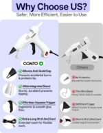 Hot Glue Gun Kit with 30 Sticks, 20W Fast Preheating Mini Hot Glue Gun and Stick... - Image 7
