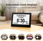 7'' Digital Clock, Dementia Clock With Date And Time, 10 Reminders, 6 Alarms, Au... - Image 7