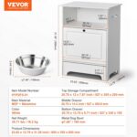 VEVOR Pet Feeding Station with 2 Elevated Dog Bowls, Raised Dog Bowls Stand with... - Image 8