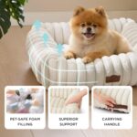 Bedsure ComfyFleece Cute Dog Bed for Small Dogs & Cats - Washable Furry Cat Bed... - Image 4