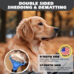 3PCS Pet Grooming Rake & Metal Comb & Flea Comb for Cats and Dogs, Double-Sided ... - Image 3
