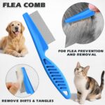 3PCS Pet Grooming Rake & Metal Comb & Flea Comb for Cats and Dogs, Double-Sided ... - Image 6