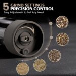 Electric Salt and Pepper Grinder Set Automatic Adjustable Coarseness Pepper Grin... - Image 3