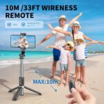 Selfie Stick Tripod, All in One Extendable & Portable iPhone Tripod Selfie Stick... - Image 4