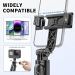 Selfie Stick Tripod, All in One Extendable & Portable iPhone Tripod Selfie Stick... - Image 8