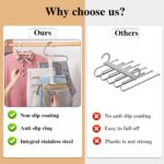 Kalimdor Pants Hangers 2 Pack Space Saving Metal Closet Organizer,Clothes Pants ... - Image 4