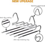 Kalimdor Pants Hangers 2 Pack Space Saving Metal Closet Organizer,Clothes Pants ... - Image 5