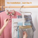 Kalimdor Pants Hangers 2 Pack Space Saving Metal Closet Organizer,Clothes Pants ... - Image 6