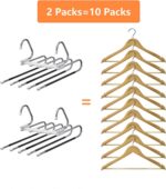 Kalimdor Pants Hangers 2 Pack Space Saving Metal Closet Organizer,Clothes Pants ... - Image 7