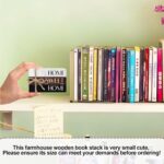 Ycyfckdr Mini Decorative Books for Home Decor, Rustic Wood Stack for Table, Home... - Image 3