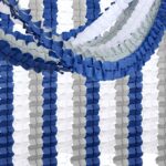 Navy-Blue White-Silver Party-Decorations Streamers Garland - 12pcs Royal Graduat... - Image 4