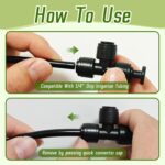 30 Pcs Quick Connect 1/4" Drip Irrigation Tee Fittings, Push-to-Connect Drip Irr... - Image 4