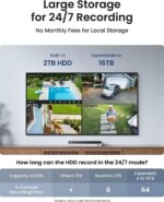 Reolink 4K Security Camera System with PT Auto-Tracking, 355°Pan 50°Tilt, 4K PoE... - Image 6