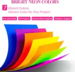 Colored Copy paper 8.5X11 Inches,140 Sheets 20 lb/80GSM 7 Colors Neon Fluorescen... - Image 3