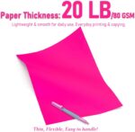 Colored Copy paper 8.5X11 Inches,140 Sheets 20 lb/80GSM 7 Colors Neon Fluorescen... - Image 4