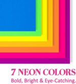 Colored Copy paper 8.5X11 Inches,140 Sheets 20 lb/80GSM 7 Colors Neon Fluorescen... - Image 8