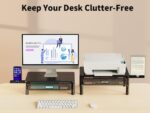 Zimilar 2 Pack Monitor Stand Riser with Metal Drawer, 3 Height Adjustable Monito... - Image 3