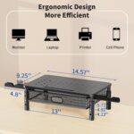 Zimilar 2 Pack Monitor Stand Riser with Metal Drawer, 3 Height Adjustable Monito... - Image 7