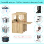 GDLF Cat Feeding Station for Water Fountain & Food, Elevated Cat Feeding Table w... - Image 5
