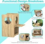 GDLF Cat Feeding Station for Water Fountain & Food, Elevated Cat Feeding Table w... - Image 8