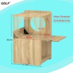 GDLF Cat Feeding Station for Water Fountain & Food, Elevated Cat Feeding Table w... - Image 10