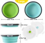 Sturdy Collapsible Dog Bowls, 27 oz 2 Pack - Foldable Silicone Water Food Bowl, ... - Image 3