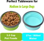 Sturdy Collapsible Dog Bowls, 27 oz 2 Pack - Foldable Silicone Water Food Bowl, ... - Image 4