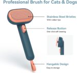 Aumuca Skin Friendly Self-Cleaning Slicker Brush for Dogs & Cats, Gentle Pet Gro... - Image 3