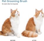 Aumuca Skin Friendly Self-Cleaning Slicker Brush for Dogs & Cats, Gentle Pet Gro... - Image 9