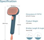 Aumuca Skin Friendly Self-Cleaning Slicker Brush for Dogs & Cats, Gentle Pet Gro... - Image 10