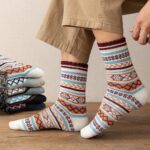 Pleneal Wool Socks for Women - Womens Winter Warm Wool Sock Men Cozy Knit Boots ... - Image 3