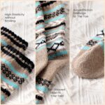 Pleneal Wool Socks for Women - Womens Winter Warm Wool Sock Men Cozy Knit Boots ... - Image 6