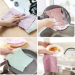 32 Pack Kitchen Dish Cloths Dish Towels, Super Soft and Absorbent Coral Fleece C... - Image 6
