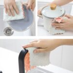 32 Pack Kitchen Dish Cloths Dish Towels, Super Soft and Absorbent Coral Fleece C... - Image 8