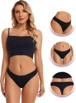 ANZERMIX Women's Breathable Cotton Thong Panties Pack of 6 - Image 4