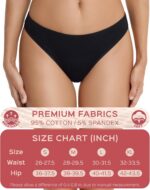 ANZERMIX Women's Breathable Cotton Thong Panties Pack of 6 - Image 7
