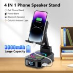 Gifts for Men Women, Cell Phone Stand with Wireless Bluetooth Speaker and 8 RGB ... - Image 3