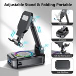 Gifts for Men Women, Cell Phone Stand with Wireless Bluetooth Speaker and 8 RGB ... - Image 5