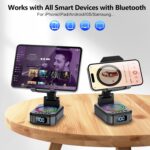 Gifts for Men Women, Cell Phone Stand with Wireless Bluetooth Speaker and 8 RGB ... - Image 8