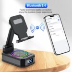 Gifts for Men Women, Cell Phone Stand with Wireless Bluetooth Speaker and 8 RGB ... - Image 9
